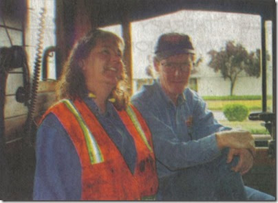 Jim Vanderbeck & his wife Linda in the cab of Spokane, Portland & Seattle 4-8-4 #700 in 2005