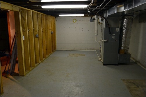 basement west end scrubbed