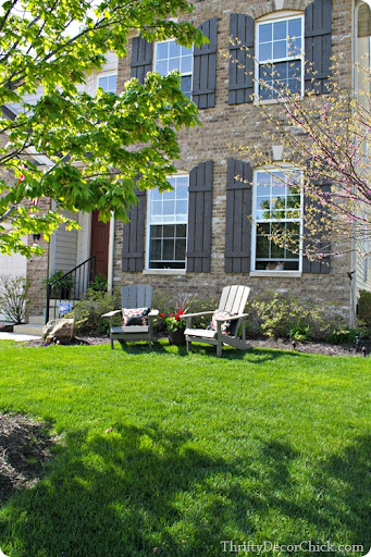 adirondack chairs front lawn