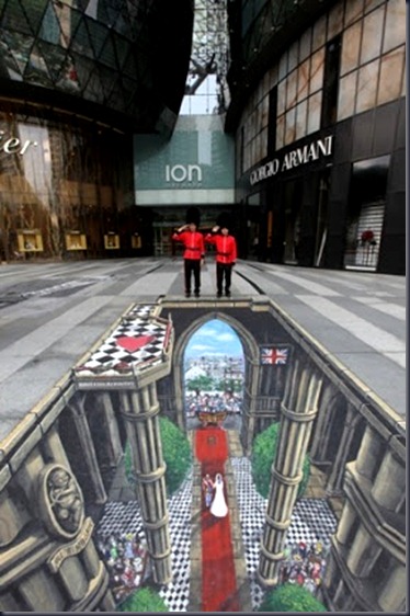 Visit Britain 'You're Invited' campaign - Royal Wedding 3D canvas in Singapore by Joe Hill & Max Lowry