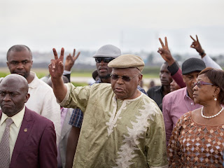  – Arrivée à Goma de Etienne Tshisekedi, candidat de l'UDPS à l'élection presidentielle 2011 en RDC , le 14/11/2011. © MONUSCO/Sylvain Liechti