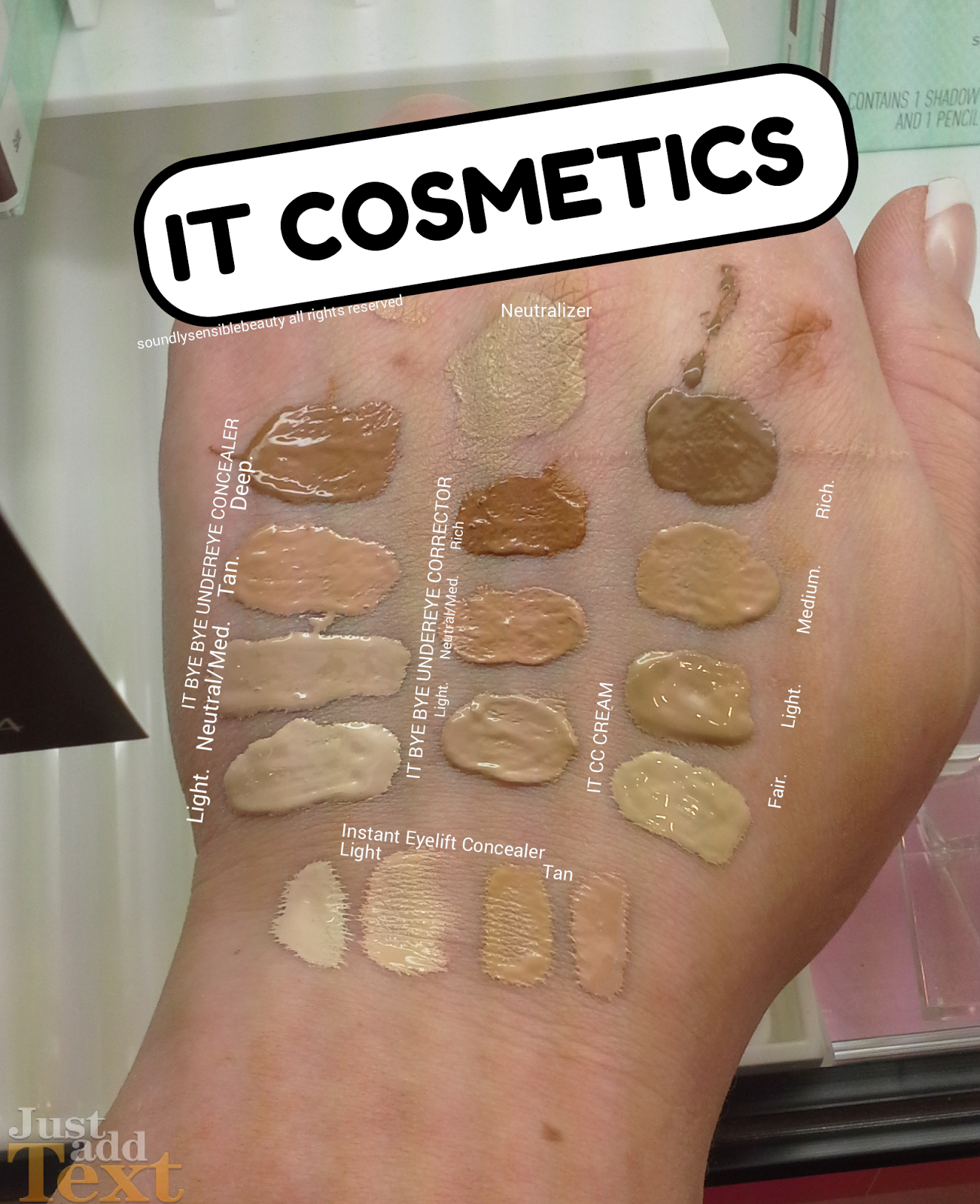 It Bye Bye UnderEye Concealer & Corrector; Review & Swatches of Shades