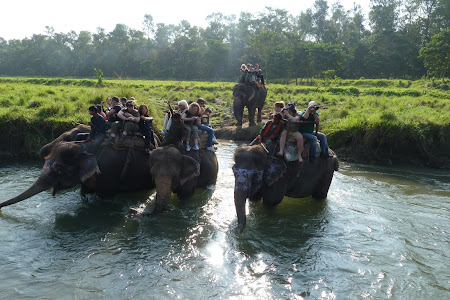 Imagini Chitwan: safari pe elefanti