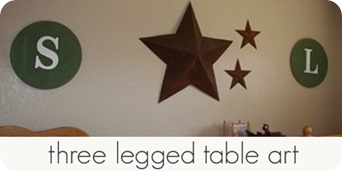 three legged table art