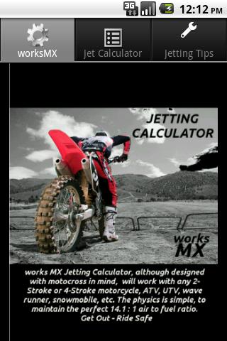 Android application JET1 - Jetting Calculator screenshort