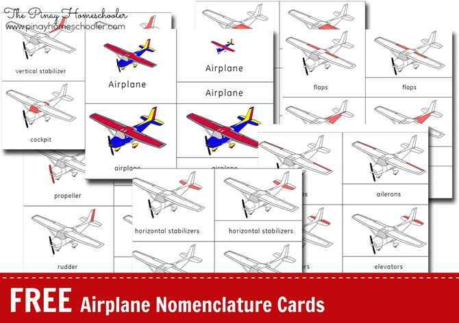 FREE Parts of an Airplane Nomenclature Cards