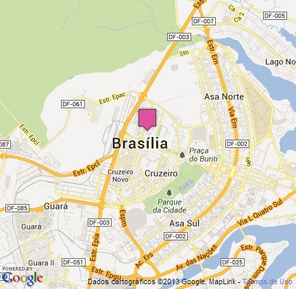 Brasília - obtido com o auxílio de MAP2PIC.com