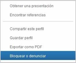 opciones usuario linkedin