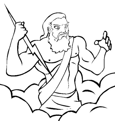 Dibujo de zeus para colorear - Imagui