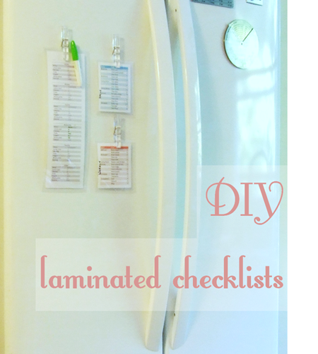 DIY laminated checklists by Little Victorian