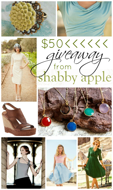 $50 giveaway from Shabby Apple #giveaway