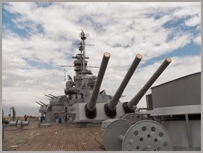 "BIG GUNS" aft of USS Alabama