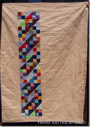 Jacobs LAdder back shows quilting