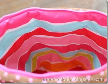 Bright Stripes Inside Mama's Lunch Tote