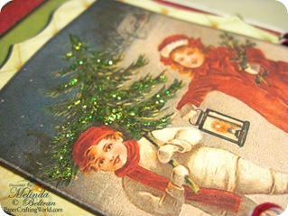 vintage christmas kids card idea closeup 500