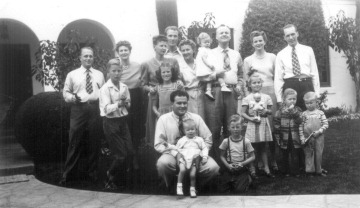 The whole gang--the Stapley Family at Palm Lane house