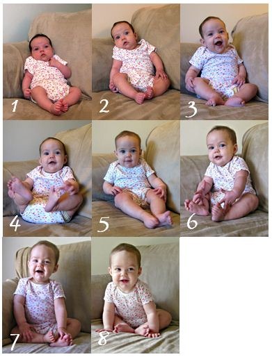 month by month baby photos 1-8