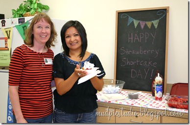 Teacher Appreciation Week - Strawberry Shortcake Buffet - mudpiestudio@blogspot.com