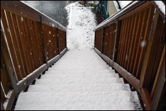snowy steps
