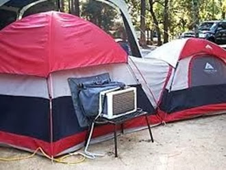 camping in hot weather with an a/c