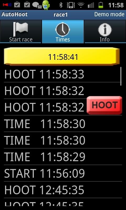 AutoHoot App Screen 2