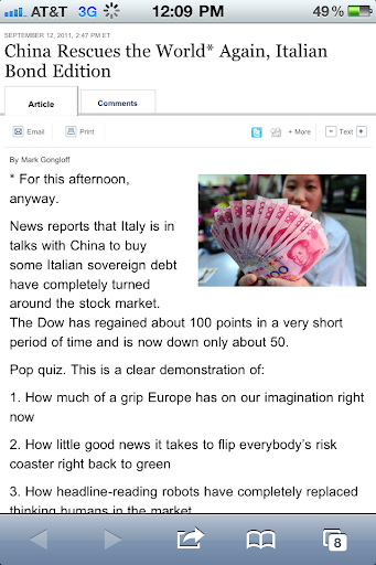 China to buy Italian bonds