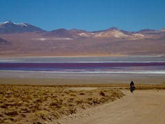 Descending to Laguna Colorada, Southwestern Bolivia.