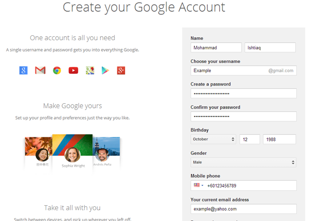 Create Your Gmail Account