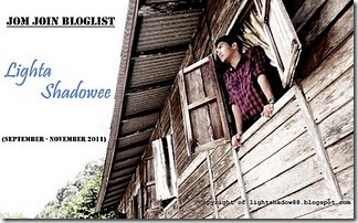 Jom Join Bloglist Lighta Shadowee (September - November 2011)