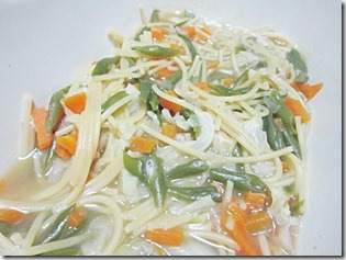 noodles with veggie soup, 240baon