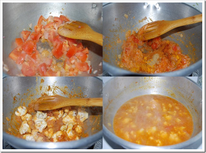 Cauliflower soup Process