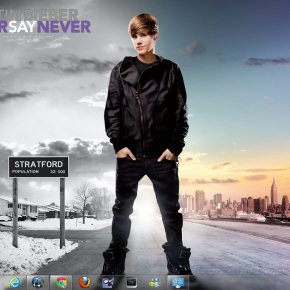 Tema de Justin Bieber para windows 7