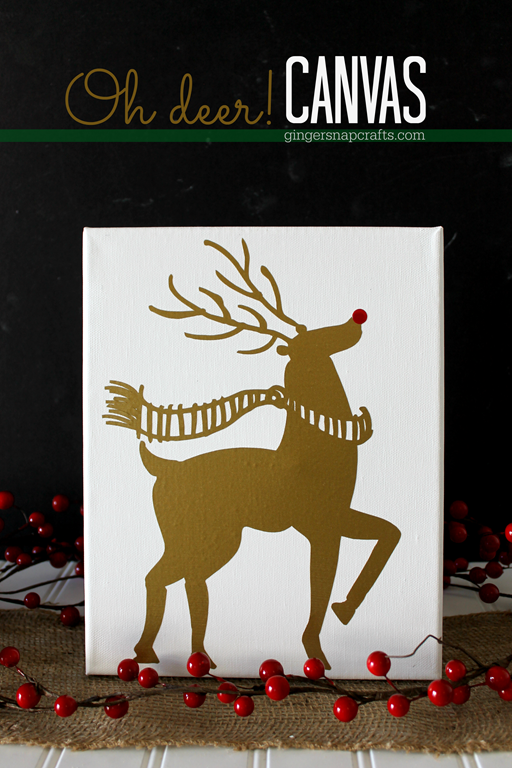 Oh Deer! Canvas at GingerSnapCrafts.com #Silhouette #SilhouetteRocks #Christmas #crafts_thumb