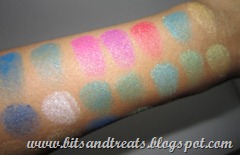 LA Colors artist palette in abstract swatch closeup, by bitsandtreats