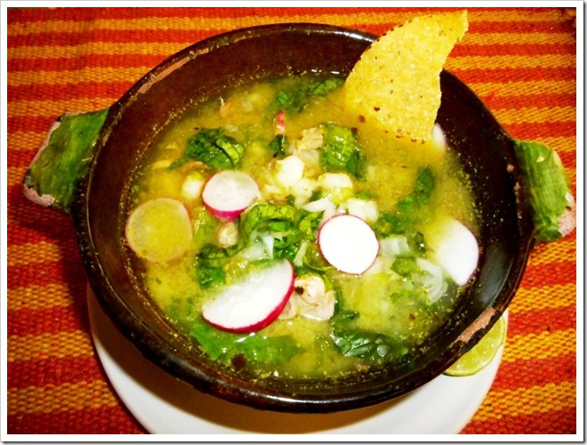 Green Pozole Soup Guerrero Style