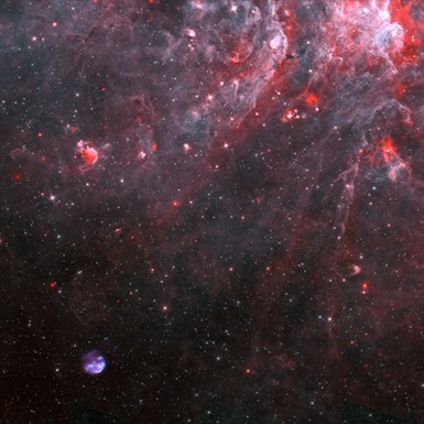imagem de campo aberto da remanescente de supernova