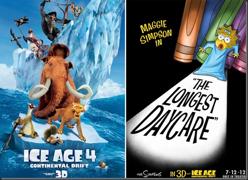 ICE AGE 4 with Simpsons short feature