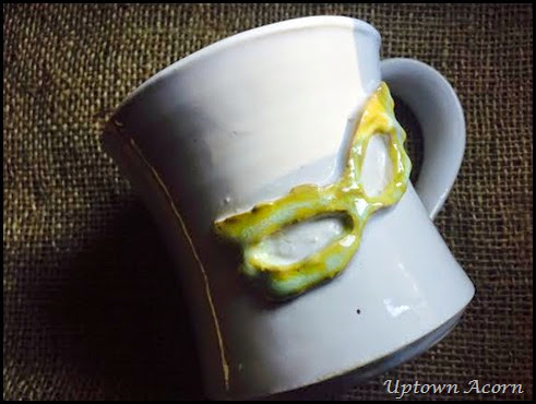 yellow mask mug