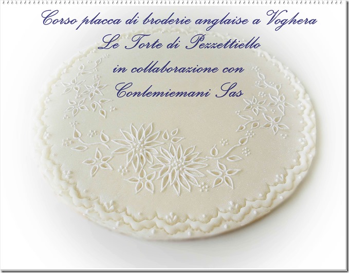 Corso placca in Broderie Anglaise