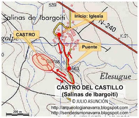 Mapa castro de Salinas de Ibargoiti