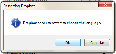 Reiniciando Dropbox