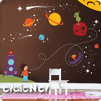 outer space wall art vinyl