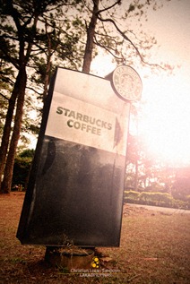 Starbuck Coffee Sign Leads the Way at Camp John Hay