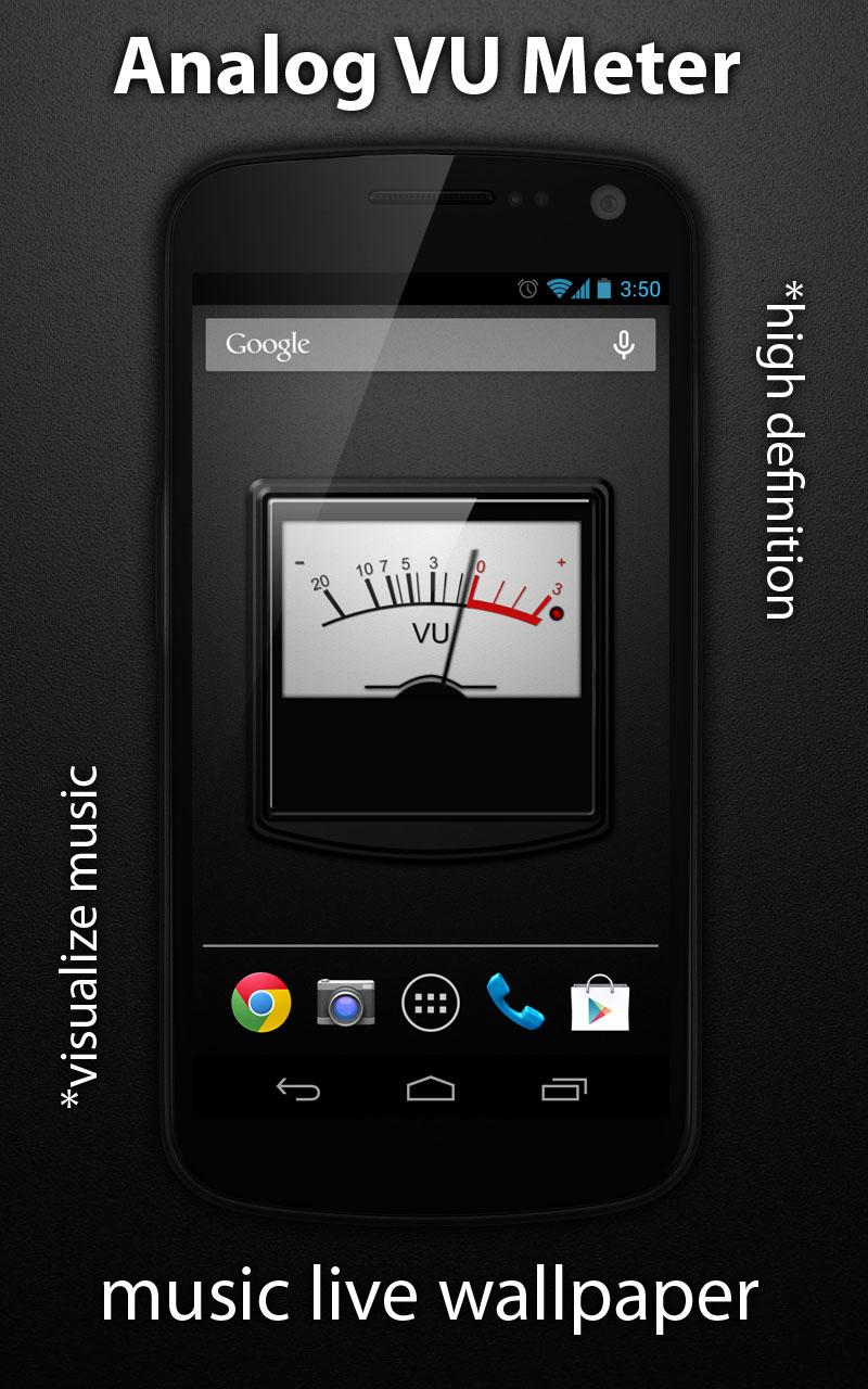 Android application VU Meter Live Wallpaper screenshort