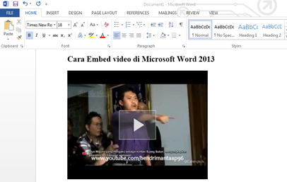embed file dokument di word 2013