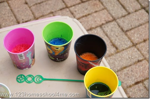 Bubble artwork project for kids Bubble artwork project for kids