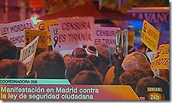 Cidadãos do Estado Espanhol contra lei do medo.Nov.2013