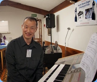 A photo shot of Taka Iida before commencing his magnificent Concert on his Yamaha Electone Stagea. Photo courtesy of Dennis Lyons.