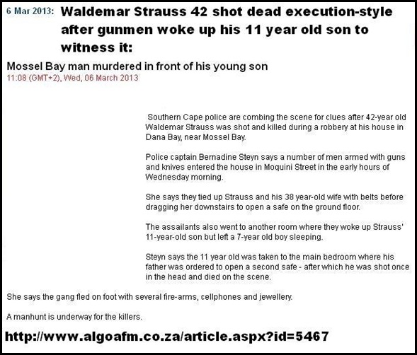 strauss Waldemar tied up shot execution style in front of 11yo son MosselbayMar62013