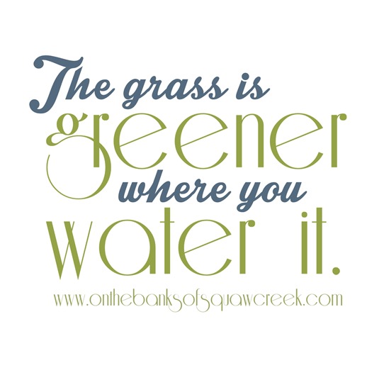 grass is greener where you water it